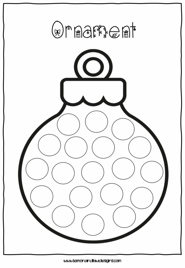 Free Christmas Do A Dot Printables Lemon Kiwi Designs