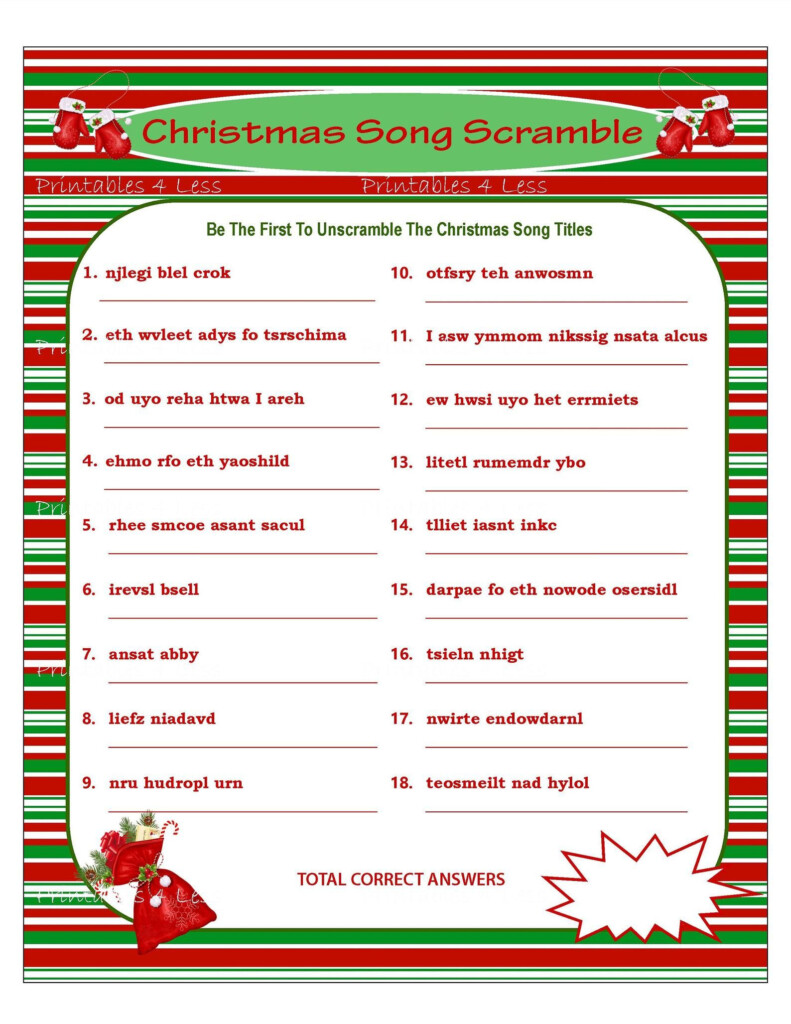 Free Christmas Game Printables