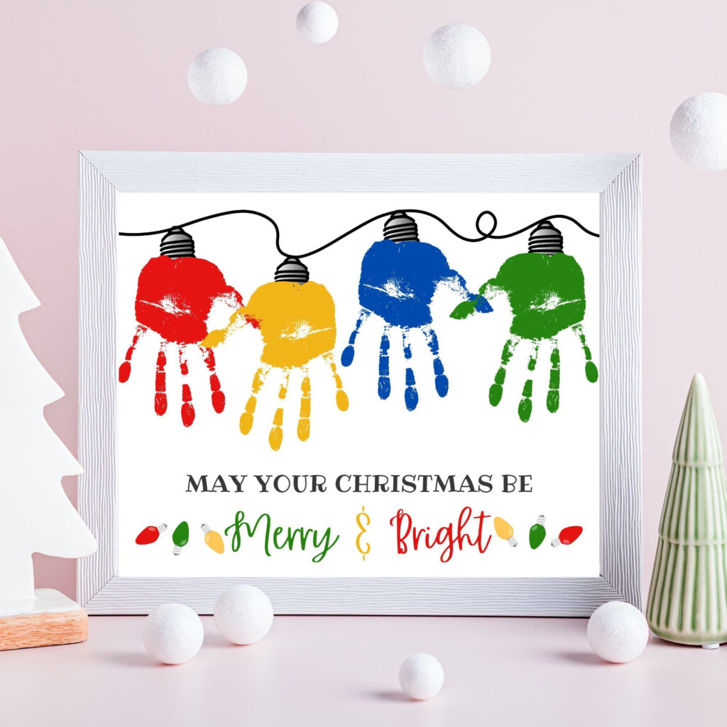 Free Christmas Handprint Printable Educational Printable Worksheets