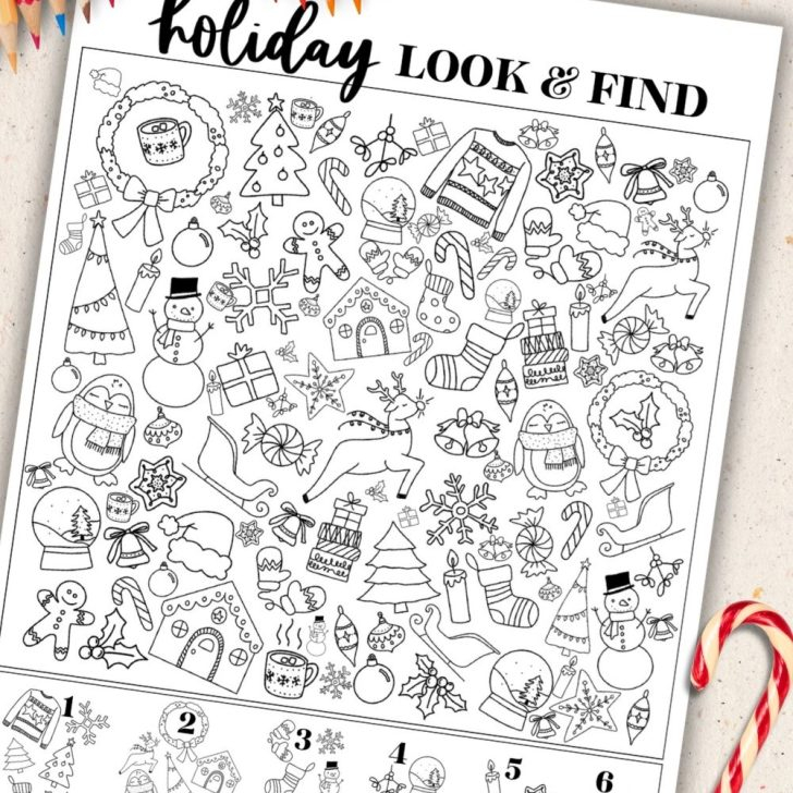 Free Christmas Hidden Pictures Printable Pdf Printable Free Templates