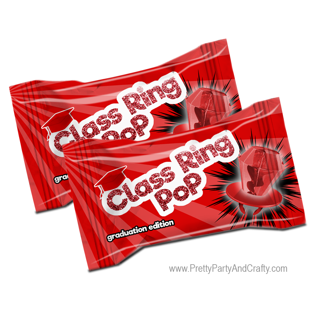 Free Class Ring Pop Printable Wrapper Pretty Party Crafty