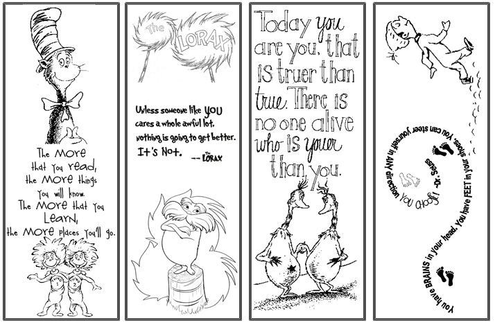 Free Dr Suess Bookmark Printables Coloring Bookmarks Dr Seuss 