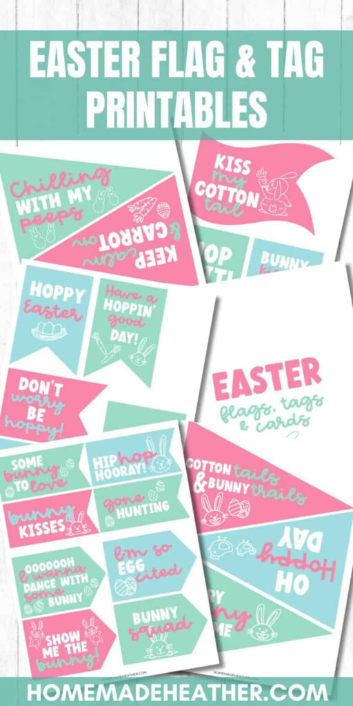Free Easter Flag And Tag Printables Homemade Heather