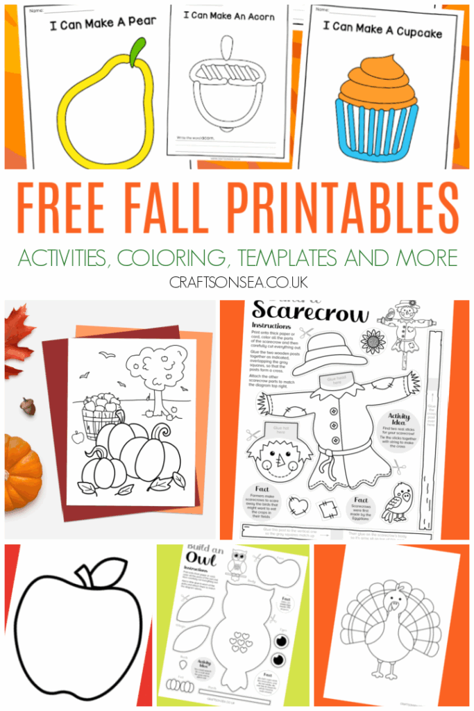 Free Fall Printables For Kids Crafts On Sea Worksheets Library