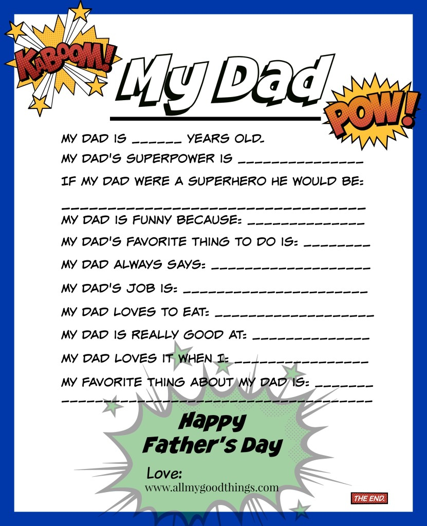 Free Father 39 s Day Printable