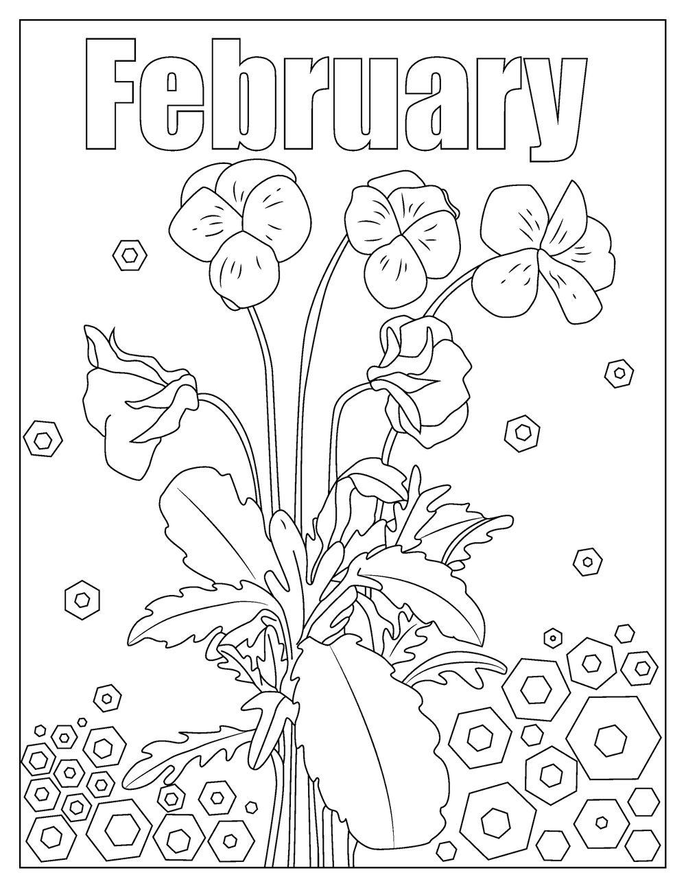 Free FEBRUARY Coloring Pages For Download Printable PDF