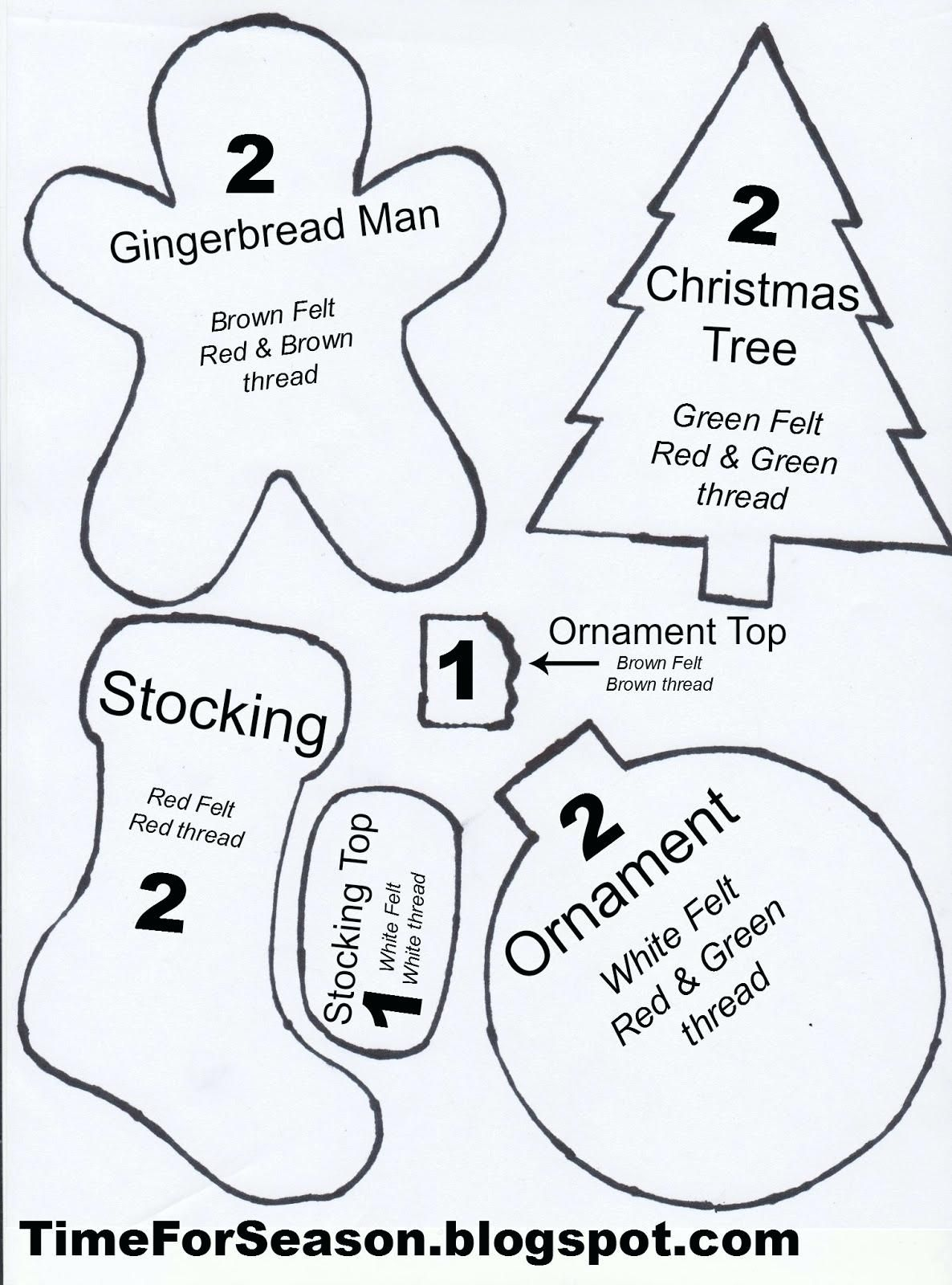 Free Felt Ornament Patterns