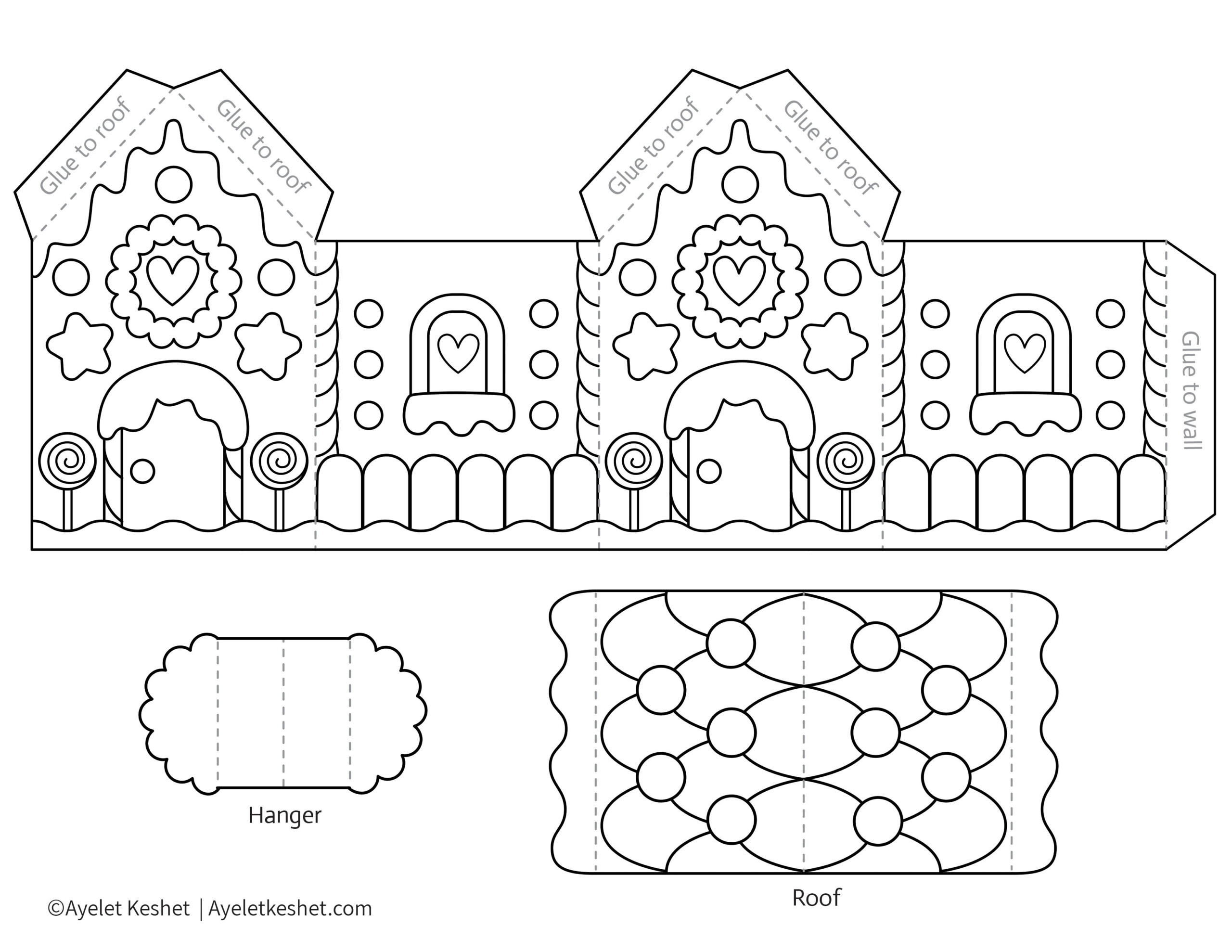 Free Gingerbread House Printables Free Printable