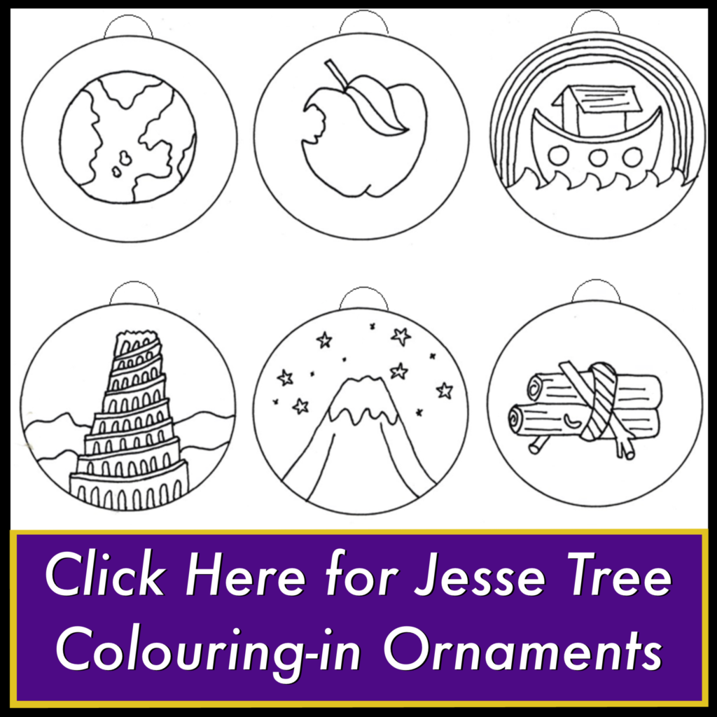 FREE Jesse Tree Colouring in Ornaments Printable Australian Catholic Mums