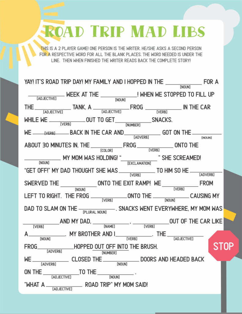 Free Madlib Printables Printable Word Searches Printable Mad Libs