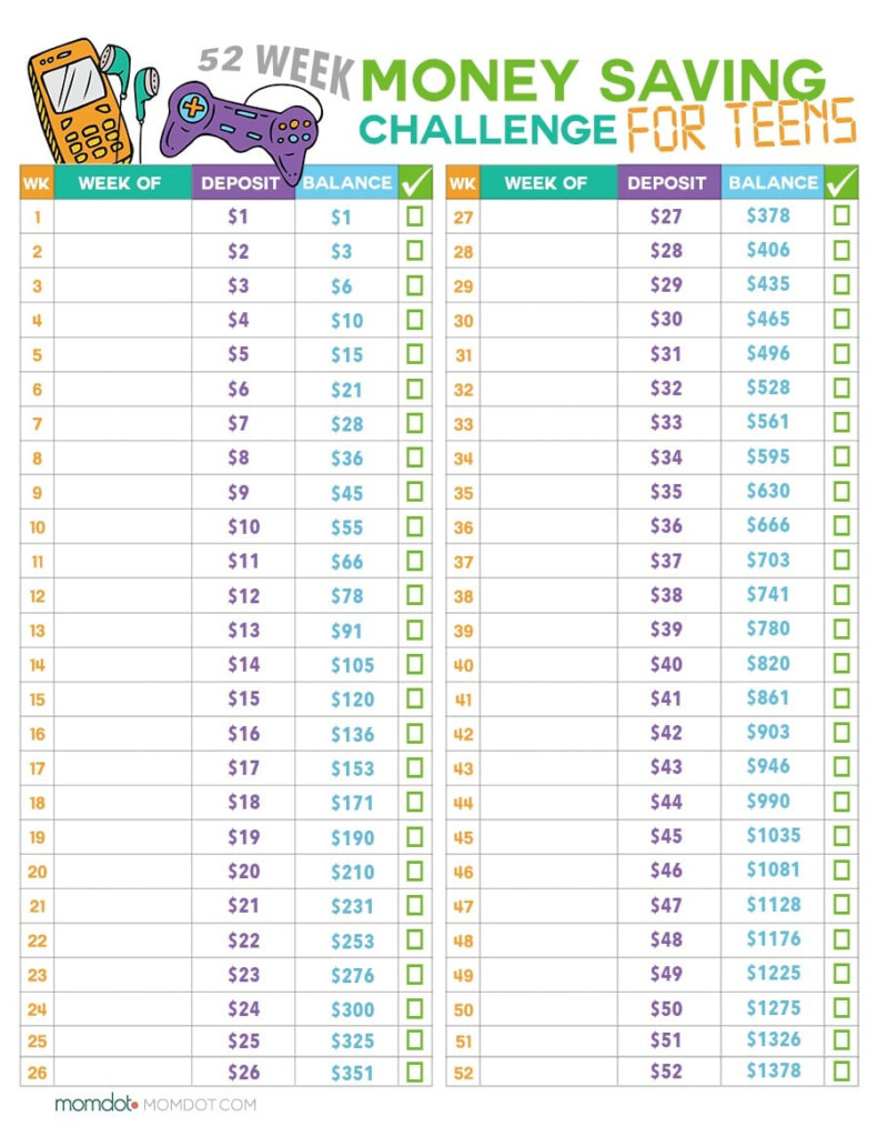 Free Money Saving Challenge Printables Printable Word Searches