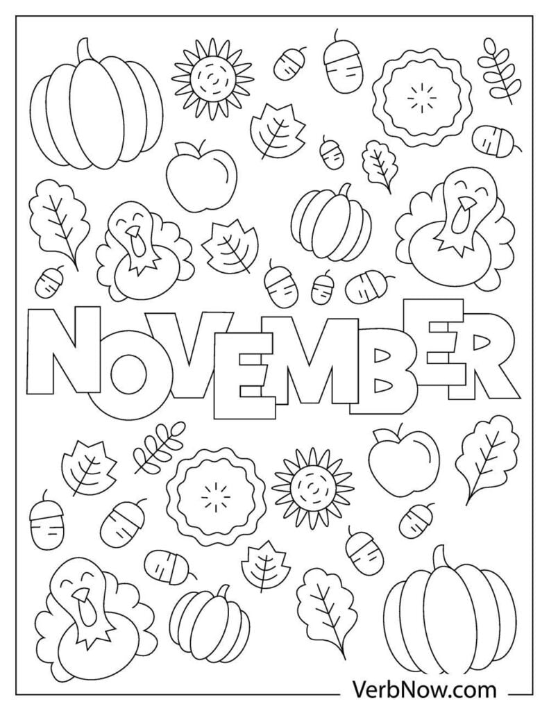 Free NOVEMBER Coloring Pages For Download Printable PDF VerbNow