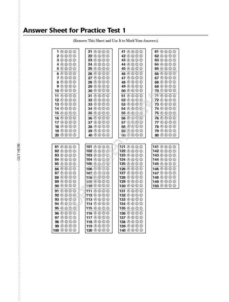 Free Parapro Practice Test With Printable Answers