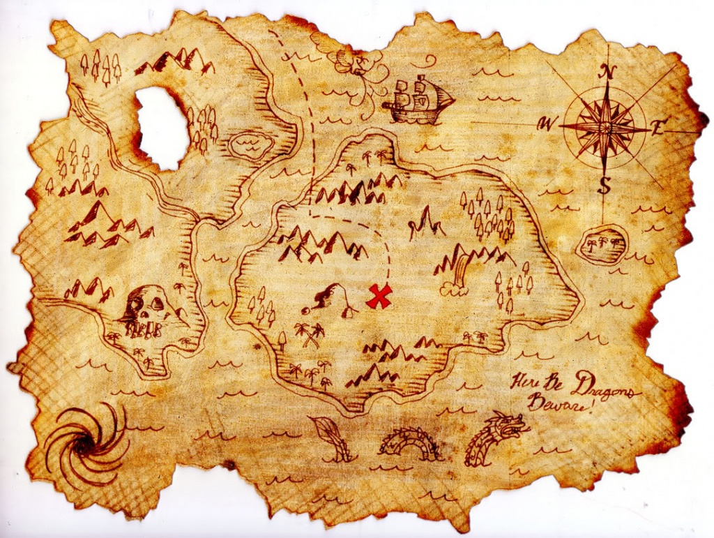 Free Pirate Treasure Maps For A Pirate Birthday Party Treasure Hunt 