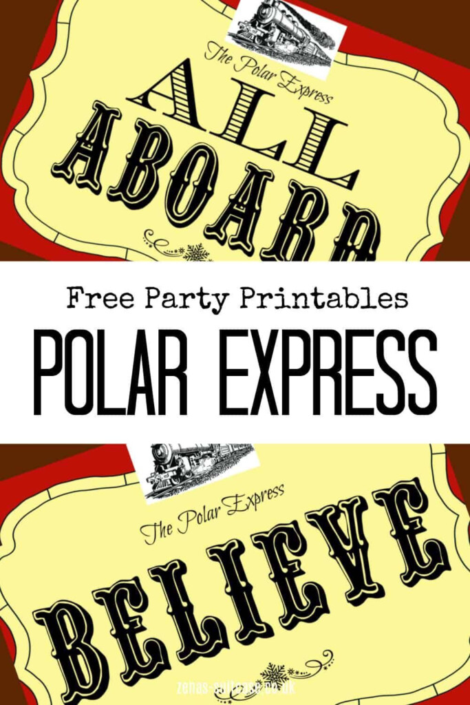 Free Polar Express Party Printables