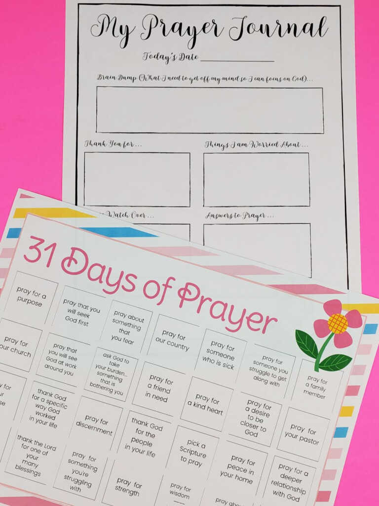 FREE Prayer Calendar And Printable Prayer Journal PDF Pack Leap Of 