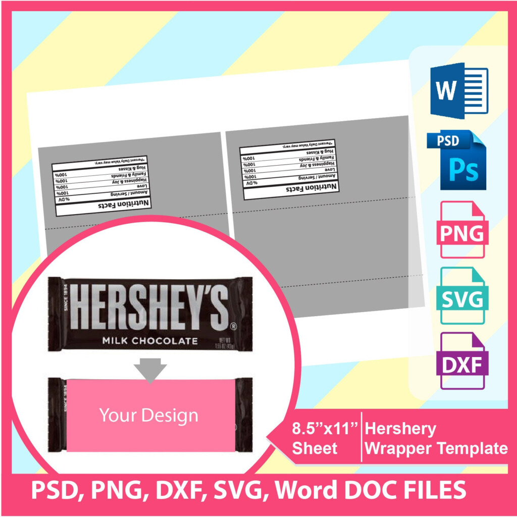 Free Printable 1 55 Oz Hershey Bar Wrapper Template
