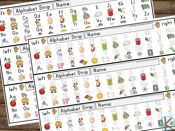 Free Printable ALPHABET STRIPS For Student Desks