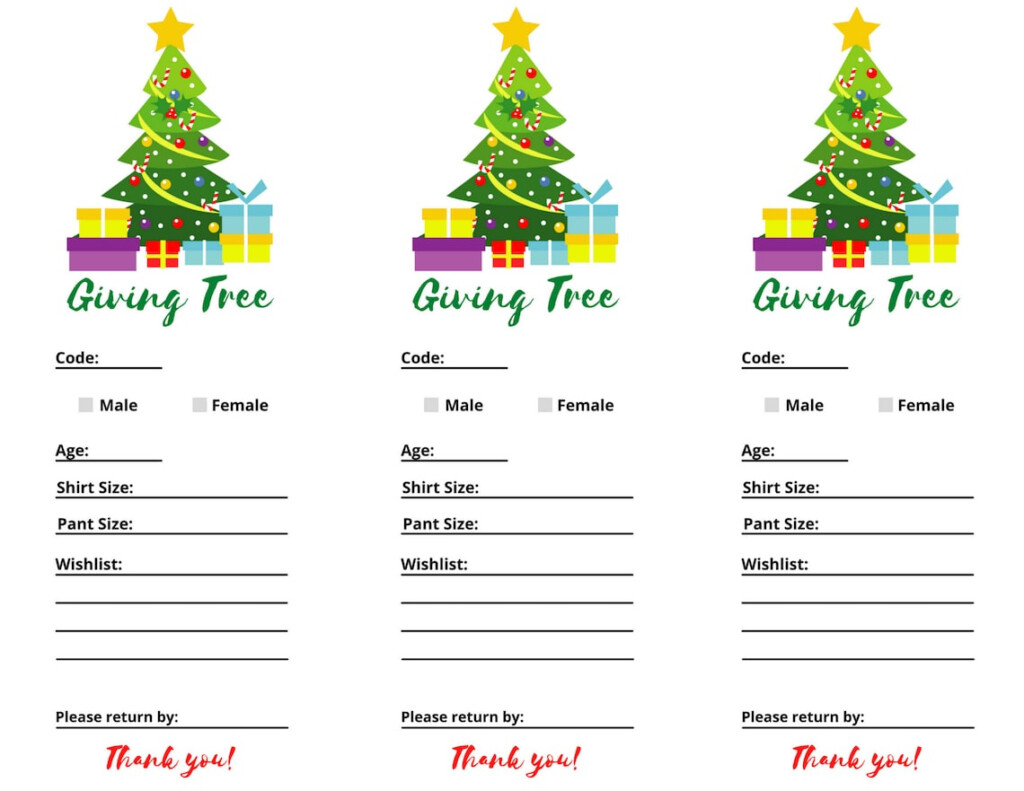 Free Printable Angel Tree Tags Template