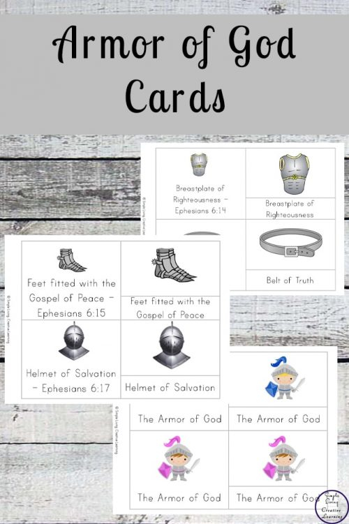  FREE Printable Armor Of God Cards Simple Living Creative Learning