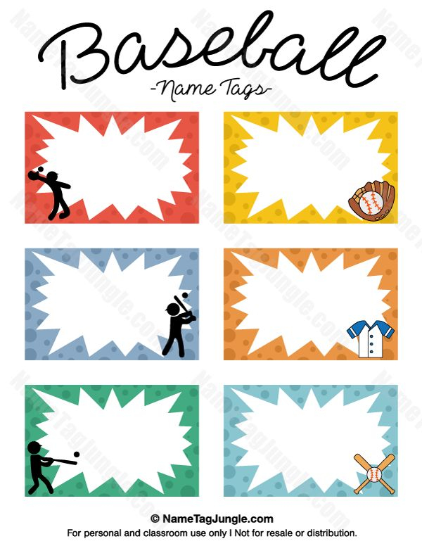 Free Printable Baseball Name Tags Printable Templates Your Go To 