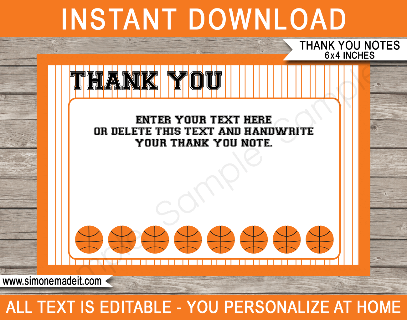 Free Printable Basketball Thank You Cards Printable Templates