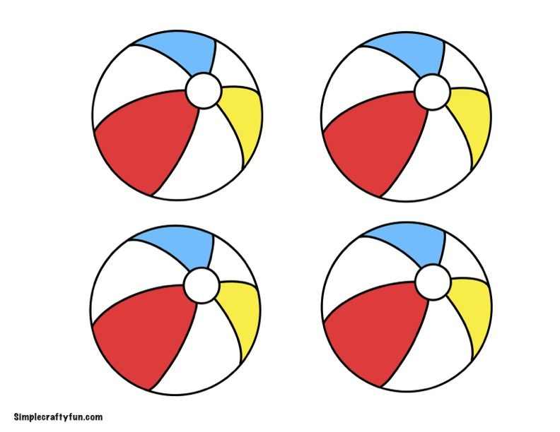 Free Printable Beach Ball Template And Coloring Page