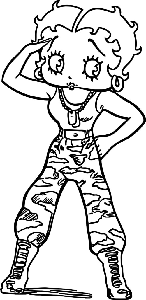 Free Printable Betty Boop Coloring Pages