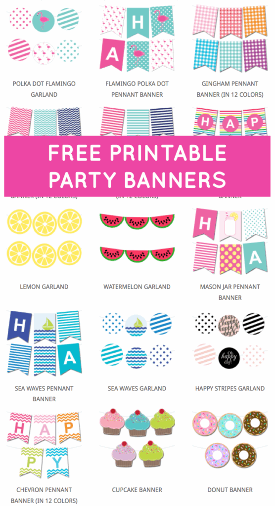 Free Printable Birthday Decorations