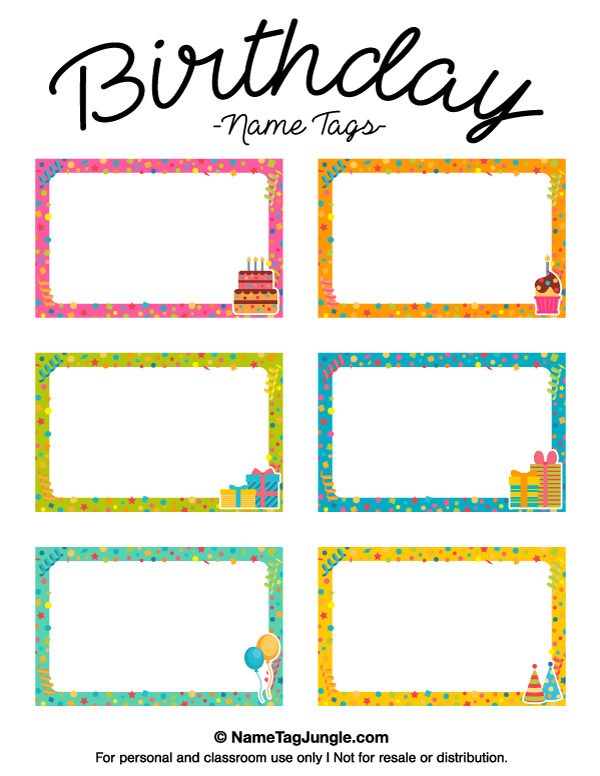 Free Printable Birthday Labels And Tags FREE PRINTABLE TEMPLATES