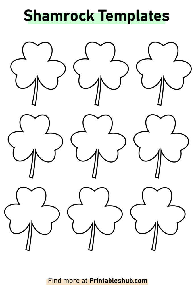 Free Printable Blank Shamrock Templates PDF Included Printables Hub