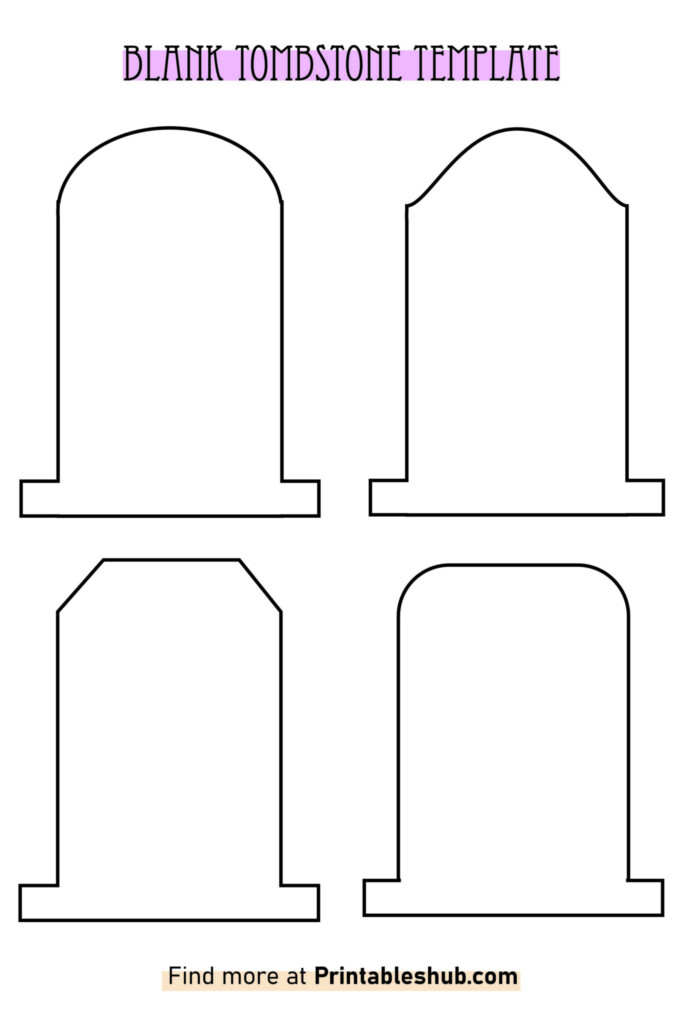Free Printable Blank Tombstone Templates PDF Included Printables Hub