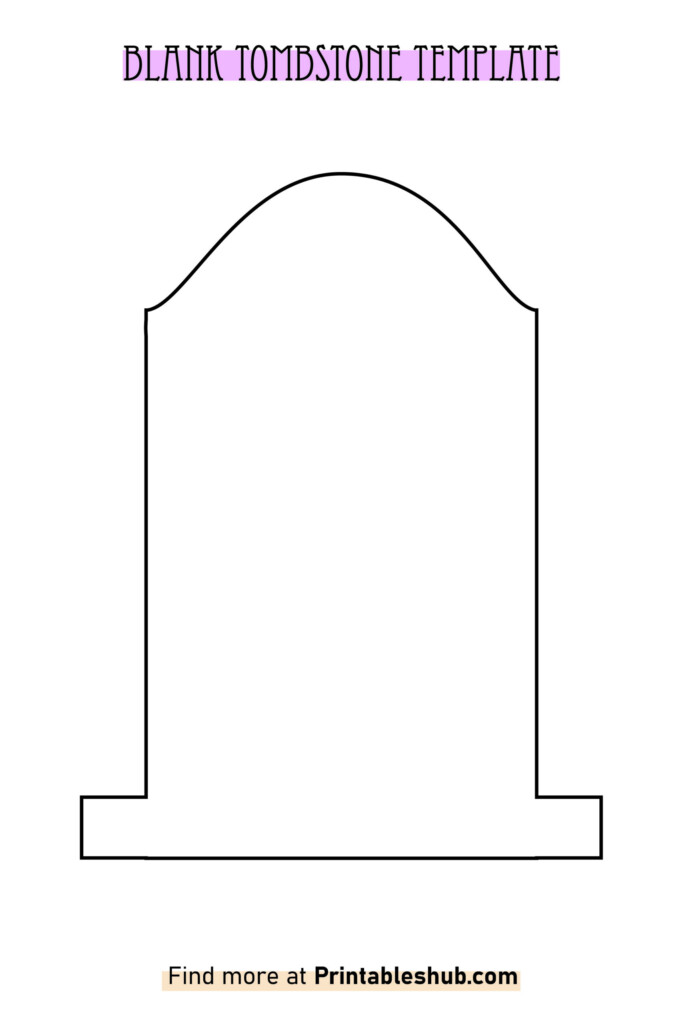 Free Printable Blank Tombstone Templates PDF Included Printables Hub