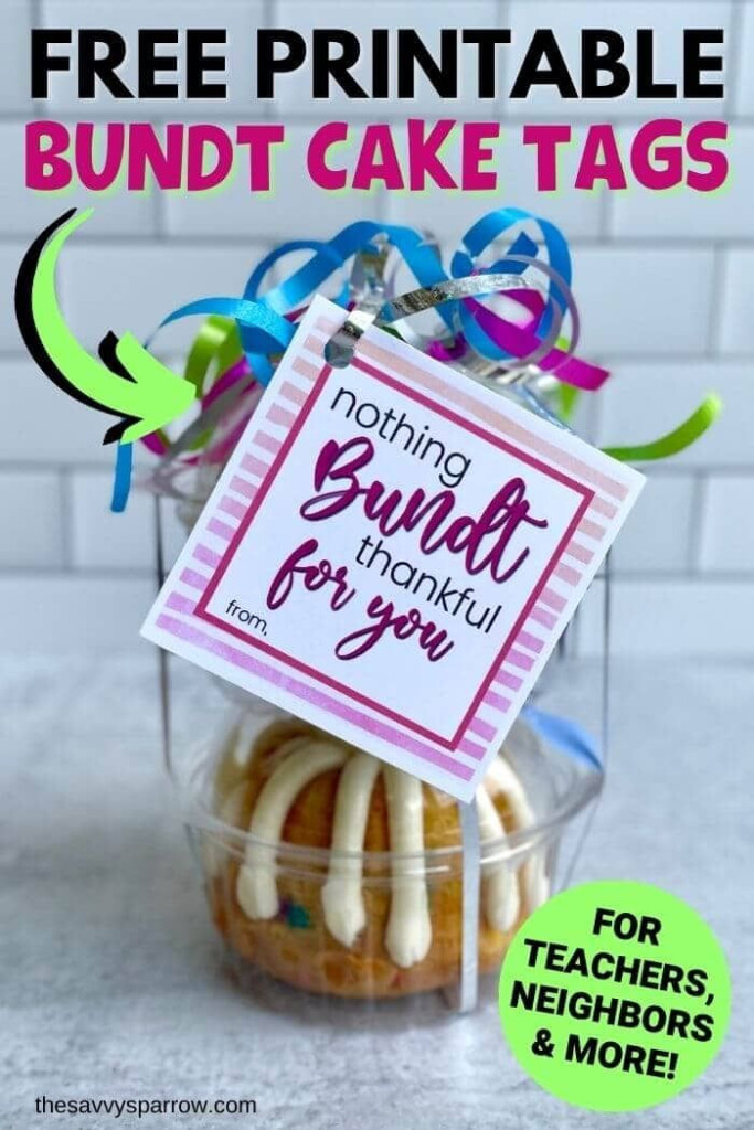Free Printable Bundt Cake Gift Tags For Affordable And Thoughtful Gifts