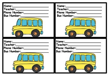 Free Printable Bus Tags For Students FREE PRINTABLE TEMPLATES