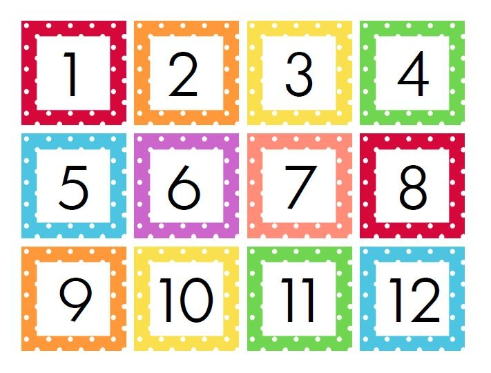 Free Printable Calendar Numbers 1 31