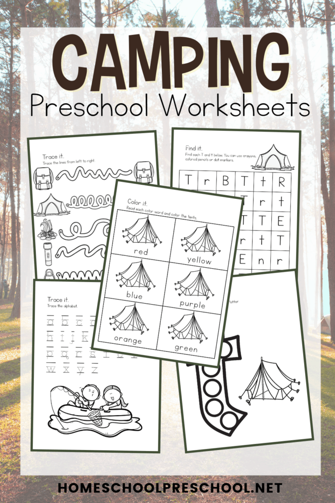 Free Printable Camping Worksheets For Preschoolers