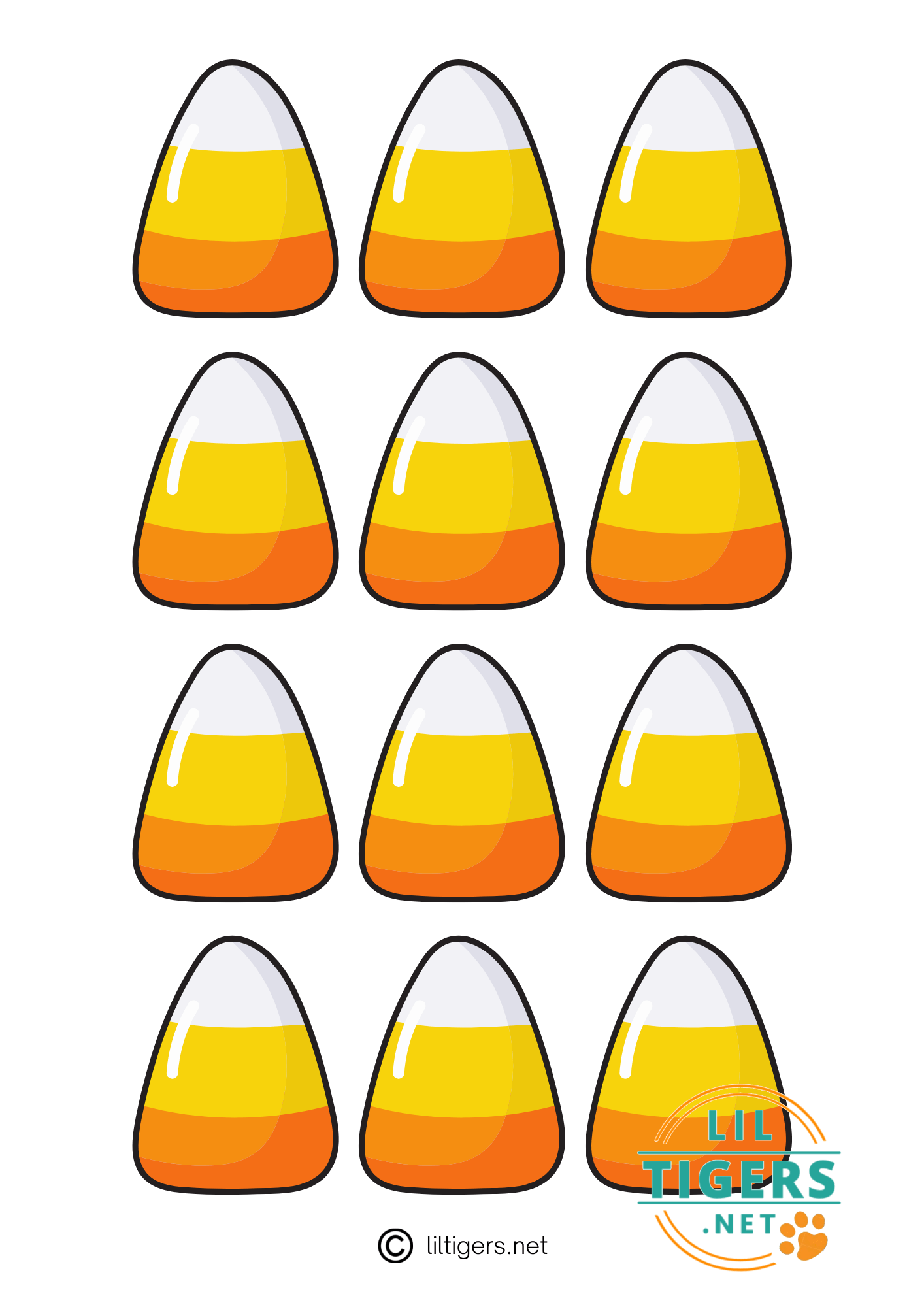 Free Printable Candy Corn Templates Lil Tigers