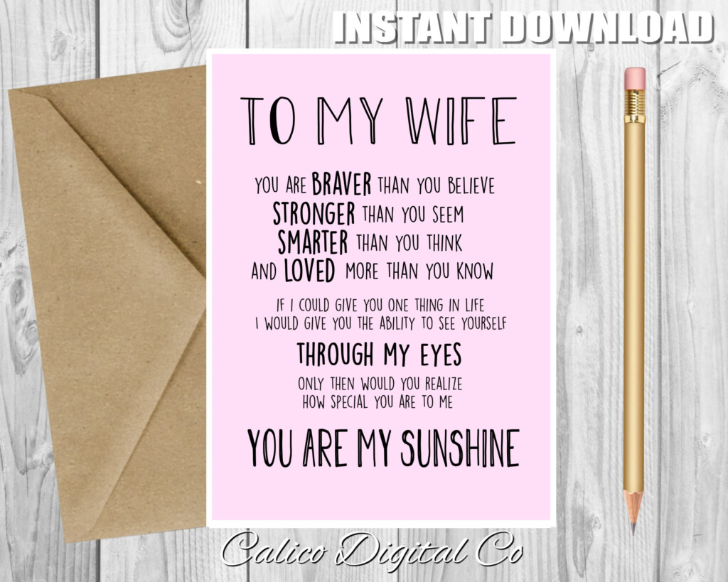 Free Printable Cards To Wife Download Free Printable Cards To Wife Png 