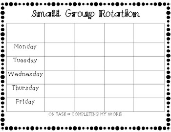 Free Printable Center Rotation Chart