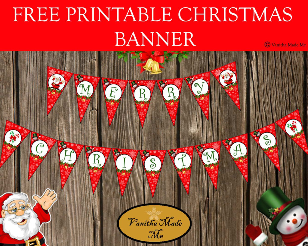 Free Printable Christmas Banner