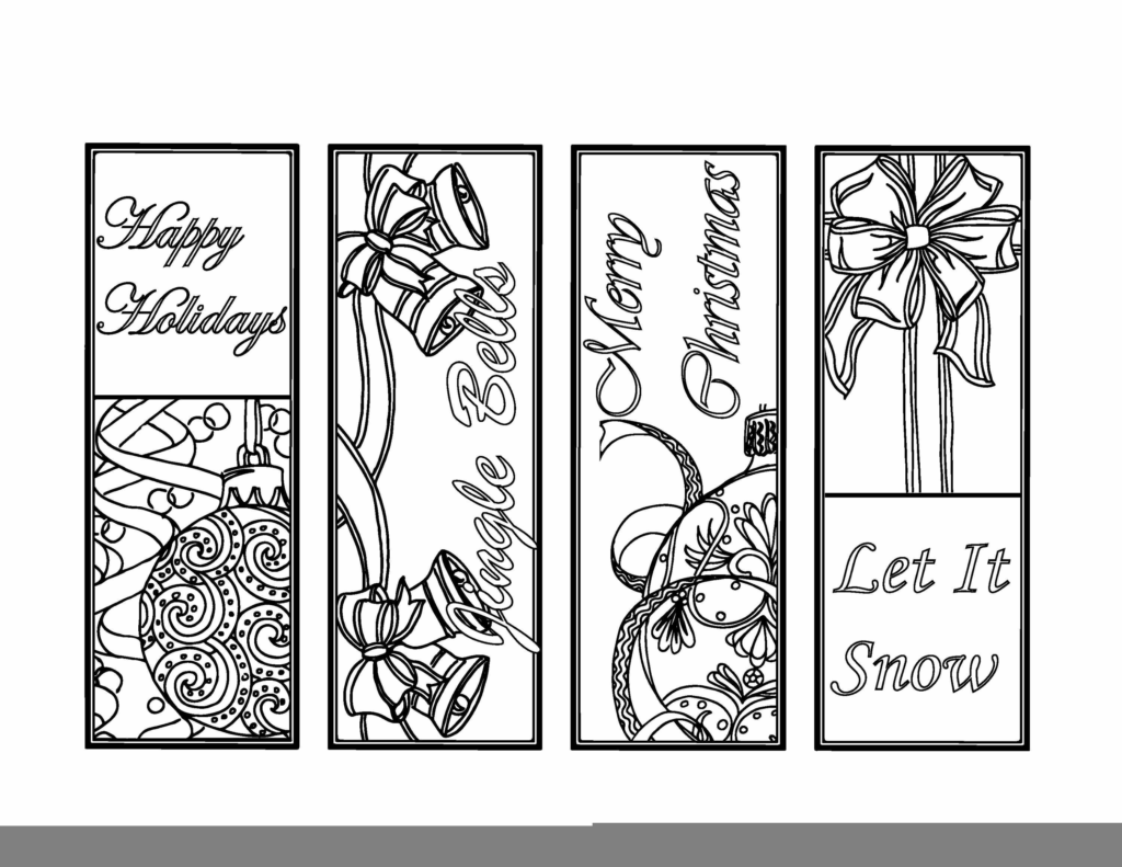 Free Printable Christmas Bookmarks To Color Free Printable
