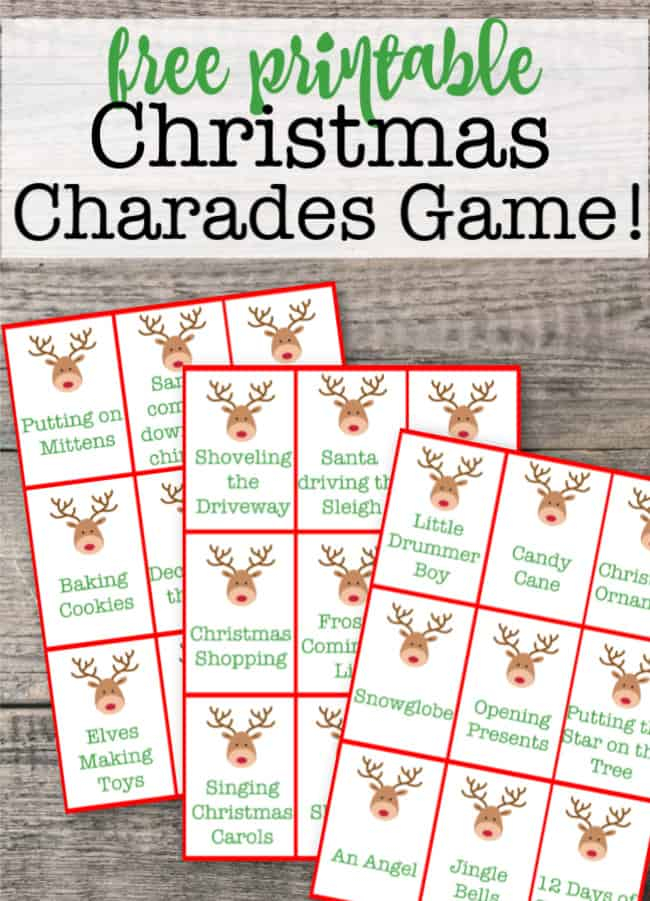 Free Printable Christmas Charades