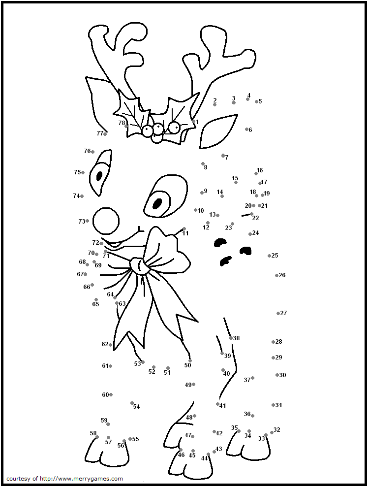 FREE Printable Christmas Connect the Dots Merry Games Kerst En 