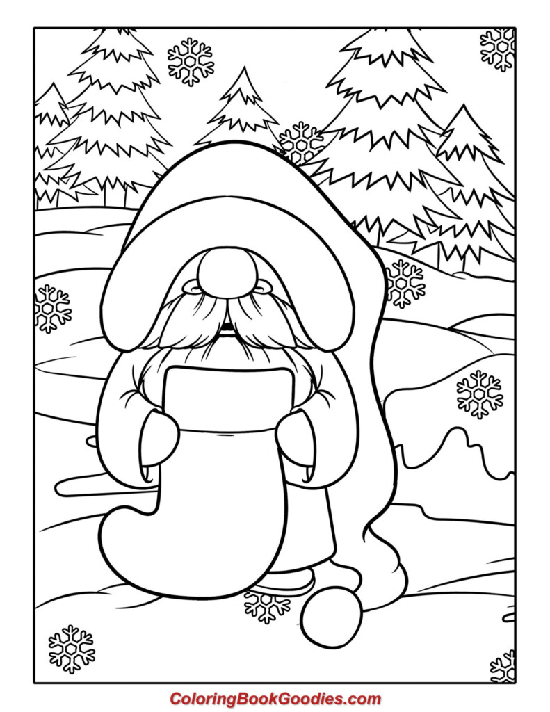 Free Printable Christmas Gnome Coloring Pages Daniel Turner