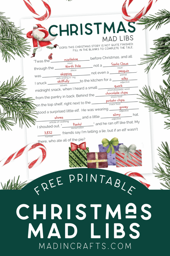 FREE PRINTABLE CHRISTMAS MAD LIBS Printables Mad In Crafts