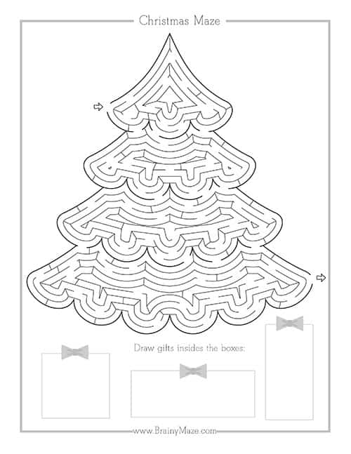 Free Printable Christmas Mazes Superstar Worksheets