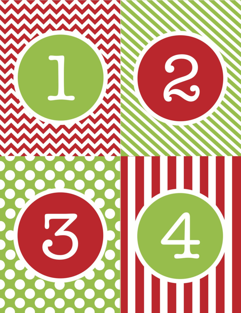 Free Printable Christmas Numbers