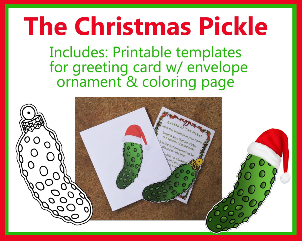 Free Printable Christmas Pickle Poem Printable Printable Templates 