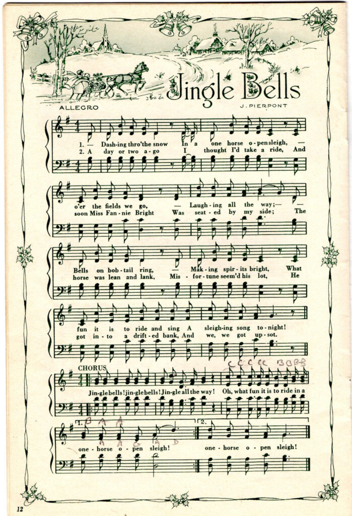 Free Printable Christmas Sheet Music Printable